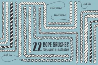 22 Vector Rope Brushes for Illustrator