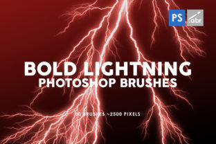 30 Bold Lightning Photoshop Brushes for Impact