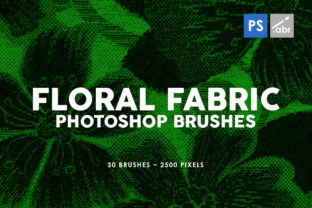 30 Floral Fabric Photoshop Stamp Brushes