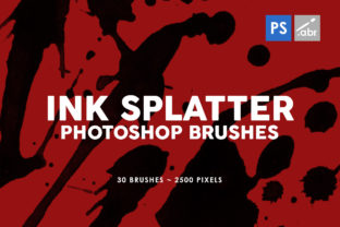 30 Ink Splatter Photoshop Stamp Brushes for Design