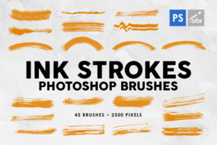 45 Ink Strokes Photoshop Stamp Brushes