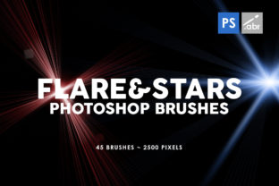 45 Lens Flares Stars Photoshop Brushes