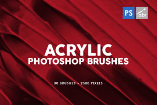 Elevate Designs with 30 Acrylic Photoshop Stamp Brushes 2