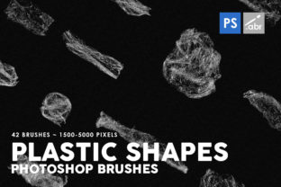 Elevating Digital Composition with High-Resolution Plastic Shapes Photoshop Stamp Brushes