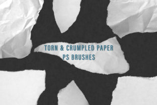 Elevating Digital Design Strategy with High-Resolution Torn and Crumpled Paper Brushes