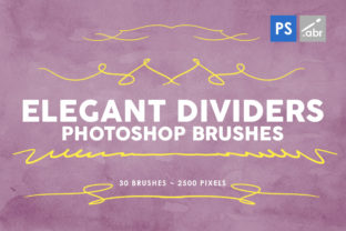 Elevating Visual Narratives with 30 Elegant Dividers Photoshop Brushes