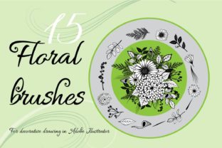 Floral Art Brushes for Adobe Illustrator