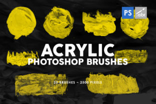 Transform Your Digital Art with 26 Acrylic Photoshop Stamp Brushes